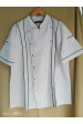 DE11000- Siyah biyeli Beyaz aşçı ceketi